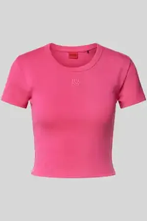 HUGO BOSS Kort T-shirt met labelstitching
