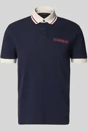 Napapijri Slim fit poloshirt met labelprint