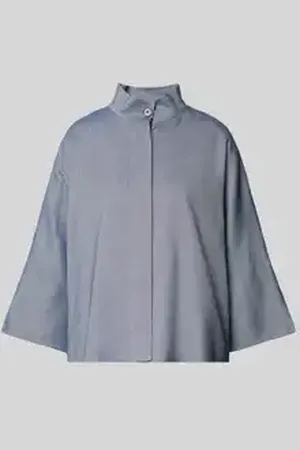 More Regular fit overhemdjack met opstaande kraag