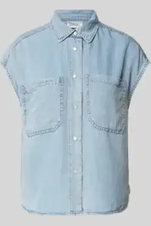 My Essential Wardrobe Regular fit jeansoverhemd met borstzakken