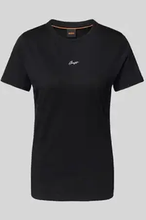 HUGO BOSS T-shirt met labelstitching, model 