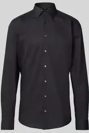 HUGO BOSS Regular fit zakelijk overhemd van popeline met stretch en extra lange mouwen