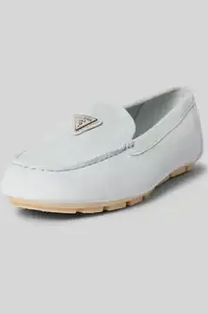 Guess Loafers van leer met labelpatch, model 