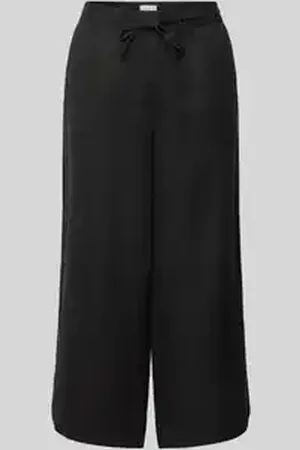 Christian Berg Wide leg stoffen broek met tunnelkoord