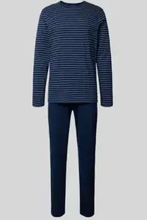 Schiesser Pyjamabovendeel met geribde ronde hals