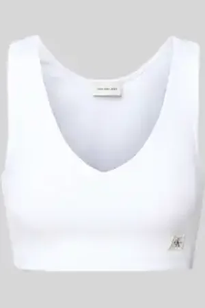 Calvin Klein Bralette met labelpatch en V-hals