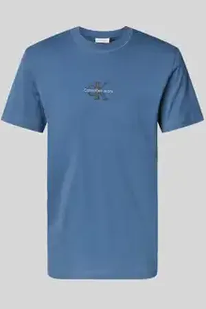 Calvin Klein T-shirt met ronde hals en labelstitching