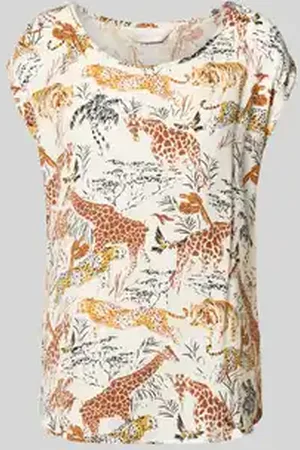 Apricot T-shirt met ronde hals