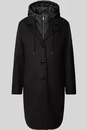 More & More Lange jas met viscose en reverskraag