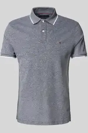 Tommy Hilfiger Regular fit poloshirt van een mix van katoen en linnen