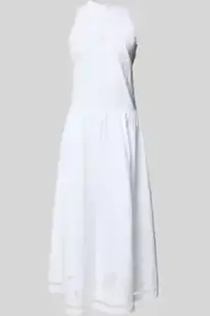 Stella Nova Maxi-jurk met broderie anglaise