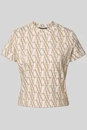 Armani Exchange Gebreide pullover met geribde ronde hals