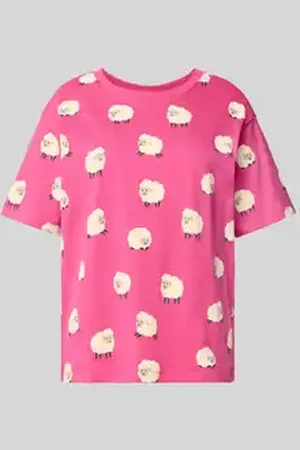 Jake*s Pyjamabovendeel in all-over look met ronde hals