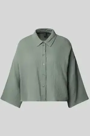 VERO MODA Loose fit overhemdblouse van puur katoen, model 