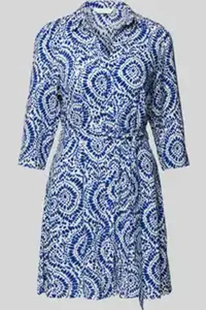 Apricot Overhemdjurk van viscose met strikceintuur