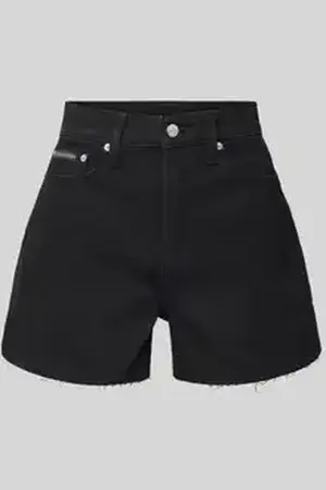 Calvin Klein Korte mom fit jeans met gerafelde zoom