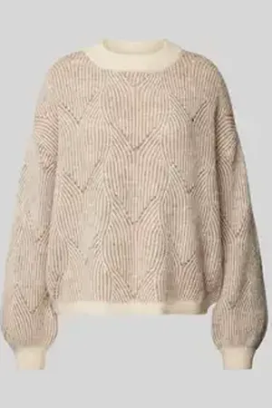 Pieces® Loose fit gebreide pullover met abstract breipatroon, model 