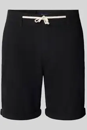 McNeal Regular fit korte linnen broek met tunnelkoord