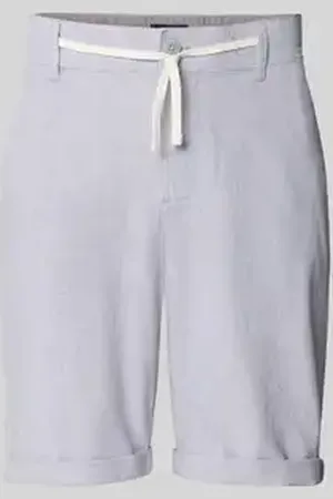 McNeal Regular fit korte linnen broek met tunnelkoord