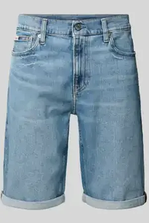 Calvin Klein Korte slim fit jeans met labeldetail