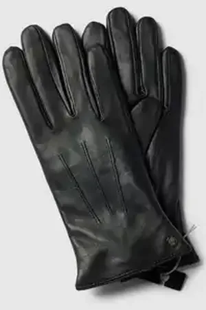 ROECKL Leren handschoenen met labelapplicatie, model 
