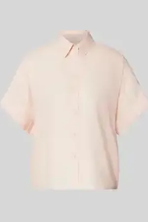 HUGO BOSS Blouse van ramie met extra brede schouders, model 