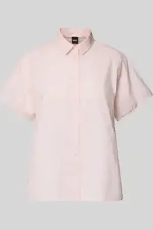 HUGO BOSS Regular fit blouse met kentkraag, model 