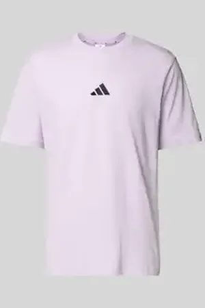 adidas T-shirt met labelstitching en ronde hals