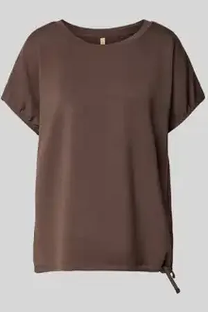 soyaconcept Sweatshirt met geribde ronde hals, model 