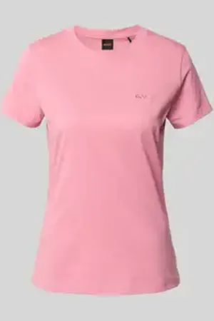 HUGO BOSS T-shirt met labelstitching, model 