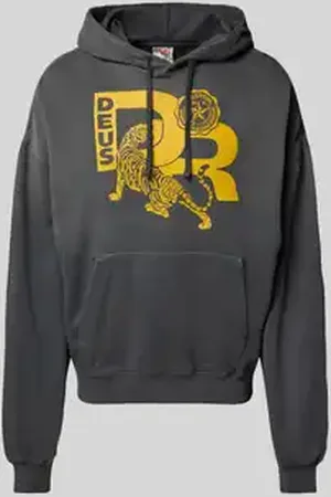 Deus Ex Machina Hoodie met kangoeroezak en extra brede schouders