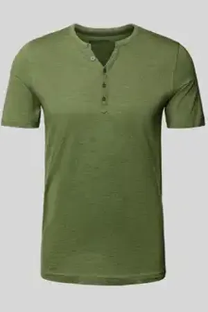 McNeal T-shirt met korte knoopsluiting