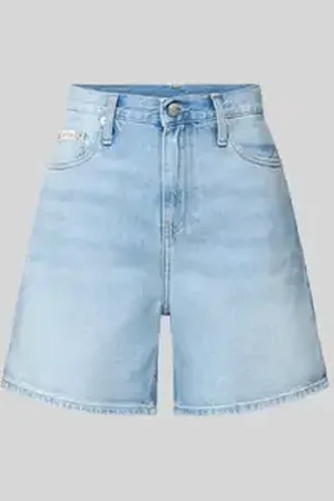 Calvin Klein Mom fit korte jeans in 5-pocketmodel met labeldetail