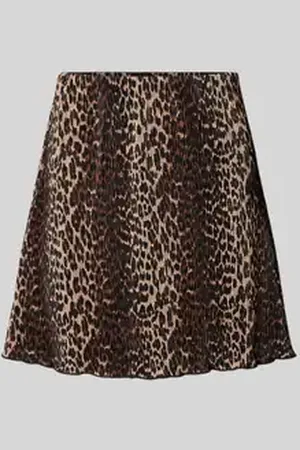 Pieces® Uitlopende minirok van crêpe afwerking, model 