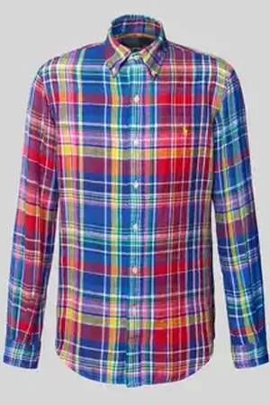 Ralph Lauren Custom fit linnen overhemd met button-downkraag