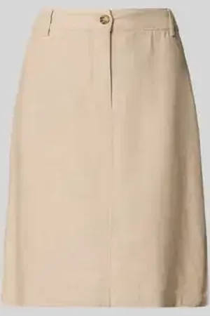Freequent Knielange rok van een mix van linnen en viscose, model 