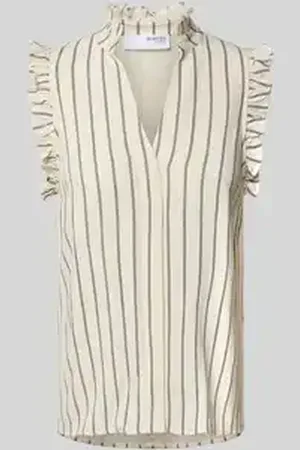 SELECTED Blousetop van een mix van viscose en linnen, model 