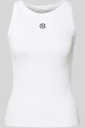 MSCH Tanktop in riblook met labelstitching, model 