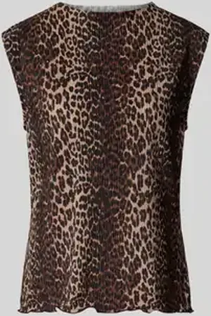 Pieces® Slim fit top met crêpe afwerking, model 