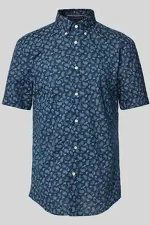 Tommy Hilfiger Regular fit vrijetijdsoverhemd van een mix van katoen en linnen