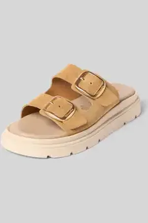 Tamaris Sandalen van leer met plateauzool