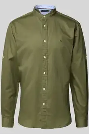 Tommy Hilfiger Regular fit vrijetijdsoverhemd van een mix van katoen en linnen
