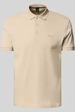 HUGO BOSS Regular fit poloshirt met labelstitching, model 