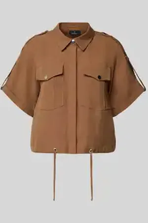 monari Overhemdblouse met blinde knoopsluiting