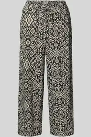 Ichi Stoffen broek met verkorte pasvorm, model 