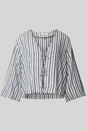 B YOUNG Blouse met 3/4-mouwen en vetersluiting, model 