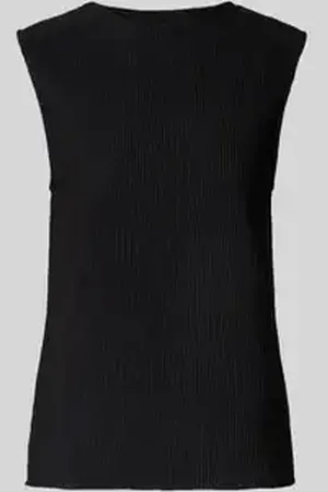 Pieces® Slim fit top met crêpe afwerking, model 