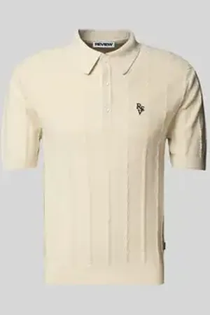 Review Regular fit poloshirt met labelstitching