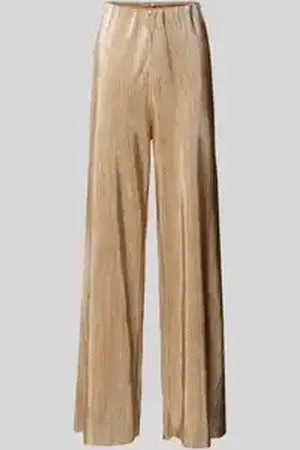 Zero Broek met plissévouwen en elastische band