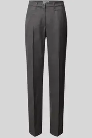 Brax Slim fit stoffen broek met persplooien, model 